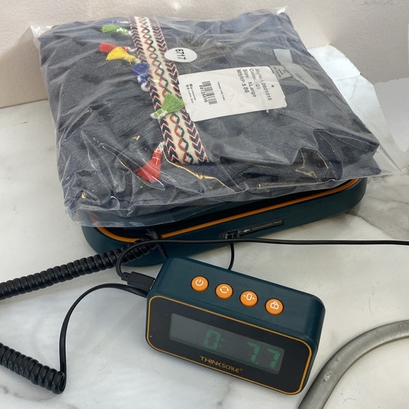 Luukse Top Blouse Womens Size XL Blue Yellow Pompom Tassel Boho Embroidered - Picture 13 of 13